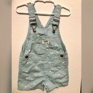 2T Girls Teal overall/jumper